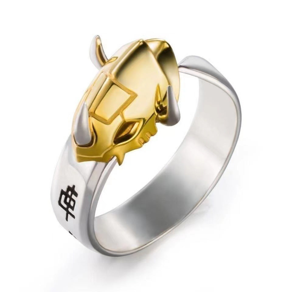 Sweet & Cool Style Digital Monster Ring Dragon Sword Metal Garurumon Anime Ring Couple Matching Rings